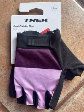 Trek Circuit Twin Gel Half-Finger Cycling Gloves - Purple & Light Pink